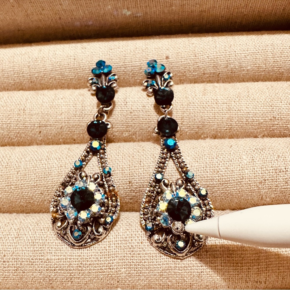 Nordstrom | Earrings | Space Chandelier Earrings | Blue - Picture 4 of 7